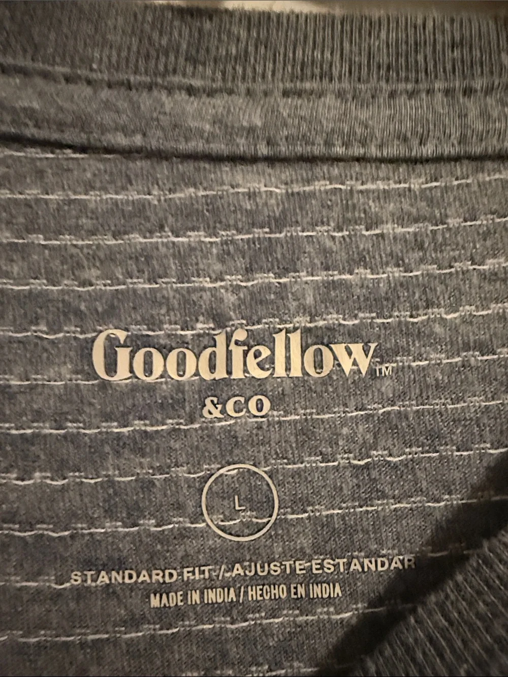 Goodfellow & Co Blue Heathered Short-Sleeve Crew Tee